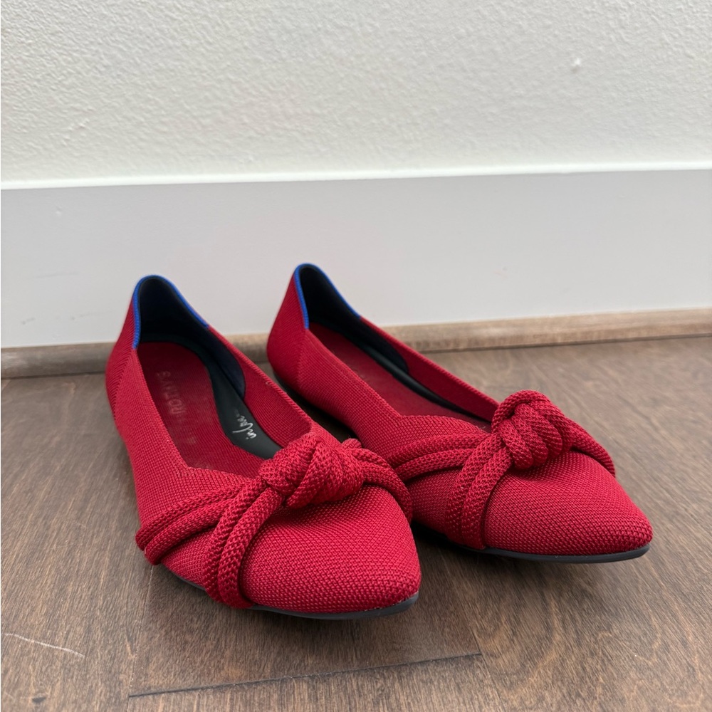 Rothy's The Point II Red Knot Accent Women's Flats